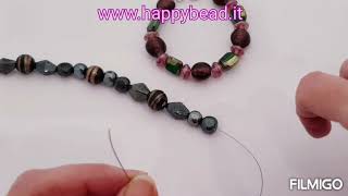 Beading Tutorial to attach a simple clasp to Flexrite string for making bracelets and necklaces.