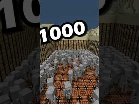 i used 1001 minecraft skeletons to trap them 😱 #shorts