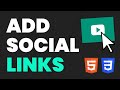 Easily Add Social Media Icon Links to Your Website with HTML & CSS