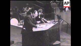 AYUB KHAN AT UNITED NATIONS    - SOUND