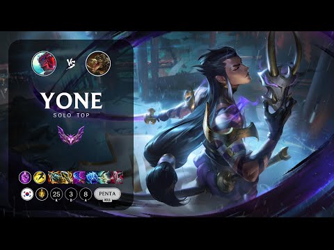 Yone Top vs Renekton - KR Master Patch 14.5