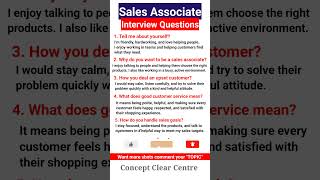 Sales Associate Interview Questions and Answers to get Hired