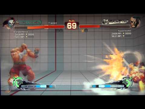 SSF4 AE Endless Battle - hyperbomb (Sagat) Vs xFinalxHerox (Vega)