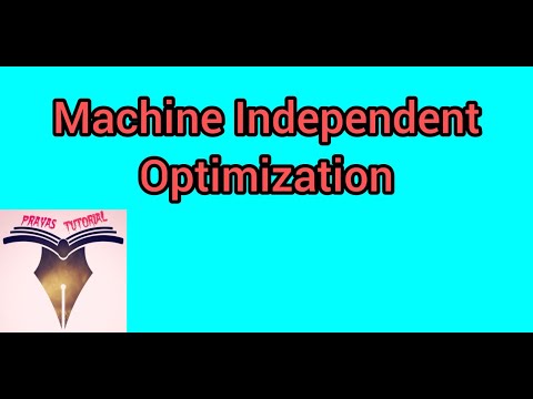 Machine Independent Code Optimization Code Optimization Part 2 C69