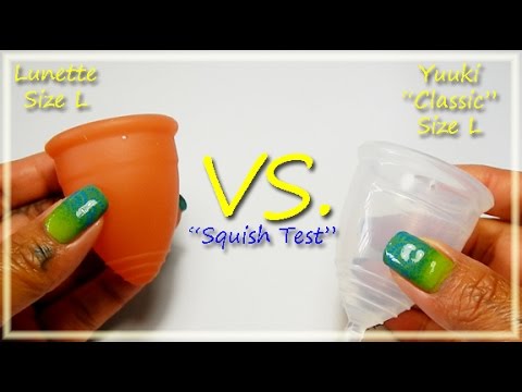 Lunette VS Yuuki Classic "Squish Test" - Menstrual Cups
