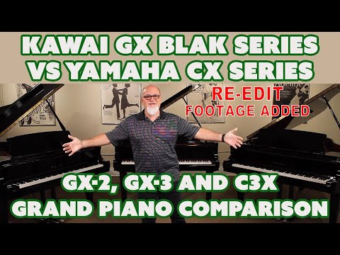 Kawai GX BLAK Series VS Yamaha CX Series - GX-2, GX-3, & C3X Grand Piano Comparison (FOOTAGE ADDED)