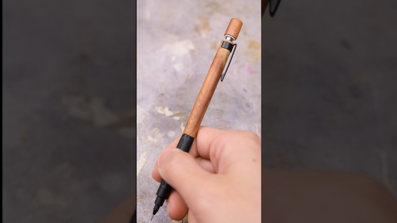 グラフ1000フォープロを木軸化、欅　#文房具 #ハンドメイド #woodworking #diy #かくりよ
