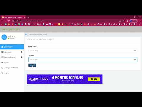 Online Daily Expense Tracker in PHP Application Projects
