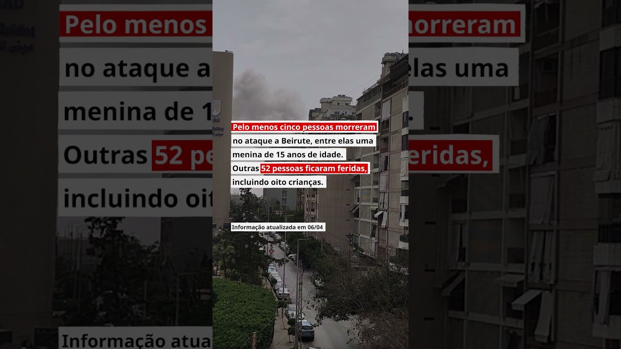 Líbano | Ataques a área residencial de Beirute deixam pelo menos 5 pessoas mortas
