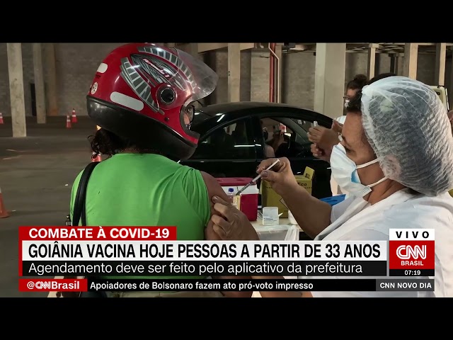 Covid: Goiânia inicia vacinação de pessoas a partir de 33 anos com agendamento