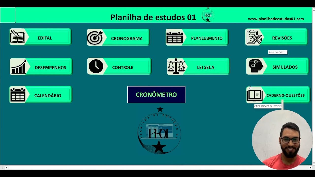 Planilha de estudos 01 - Concursos Públicos, Enem, OAB, etc. " Controle e organização nos estudos"