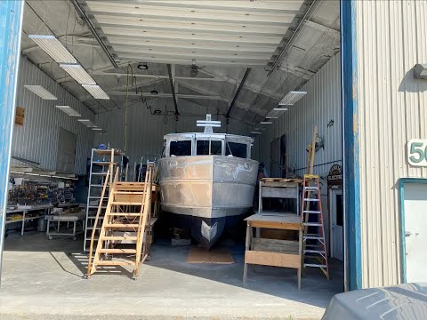 Jahrig Aluminum boat build. 8-5-2020 #28 - Brow and House