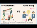 Procurement vs Purchasing | Difference between Procurement and purchasing