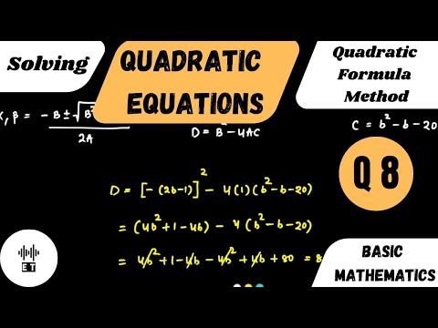 Solving Quadratic Equations Quadratic Formula Method Questions 10