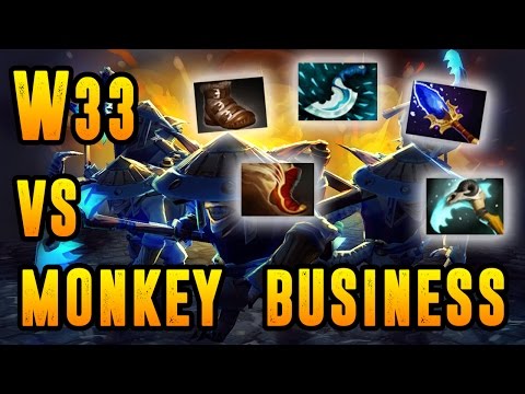 W33 Dota 2 [Meepo] Vs (MONKEY) BUSINESS - POWER OVERWHELMING