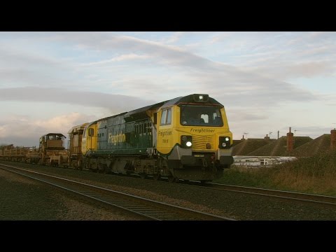 Prestatyn  14.2.2016 - Freightliner 70018 engineers train - class 70