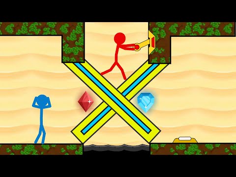 Watergirl and Fireboy , Stickman Animation - (Part 4 Escape Plan)
