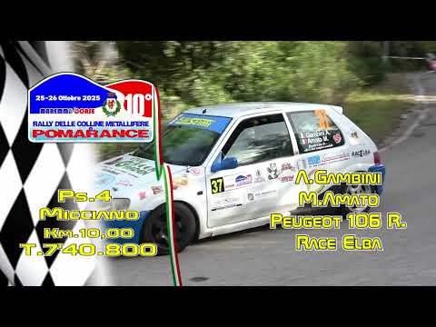 Rally Colline Metallifere Pomarance 2025 Obc Gambini Amato PS4 Micciano