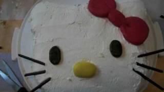 preview picture of video 'My birthday cake in form of hello kitty - Me and Sofie - 27/03-2009'
