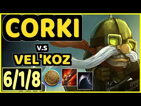 NOMANZ (CORKI) vs VEL'KOZ - 6/1/8 KDA MID CHALLENGER GAMEPLAY - EUW