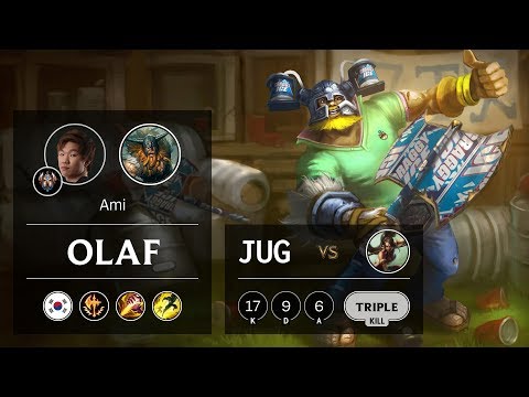 Olaf Jungle vs Nidalee - KR Challenger Patch 9.23