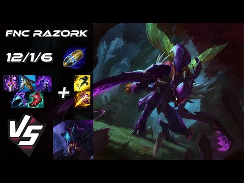 Fnatic Razork Kha'Zix Jungle vs Rek'Sai - EU Challenger Patch 14.5.1