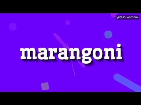 MARANGONI - HOW TO PRONOUNCE IT!?