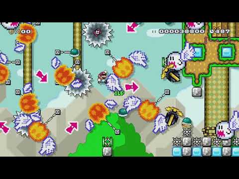 半自動マリオ　～異端児～　B+↑長押し【Hold B+↑】3 by ふぅや♪ - Super Mario Maker - No Commentary 1bk