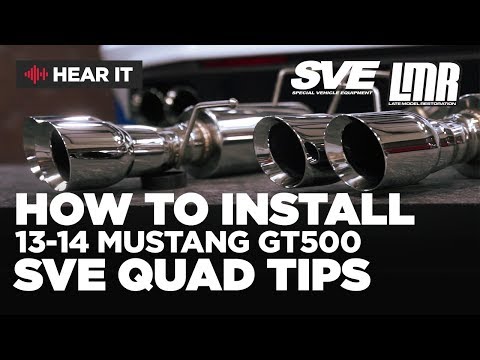 2013-2014 Mustang SVE GT500 Quad Tip Axle Back - Sound Clips & Install