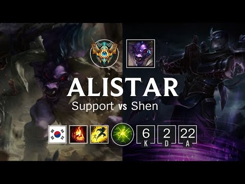 Alistar Support vs Shen - KR Challenger Patch 8.19