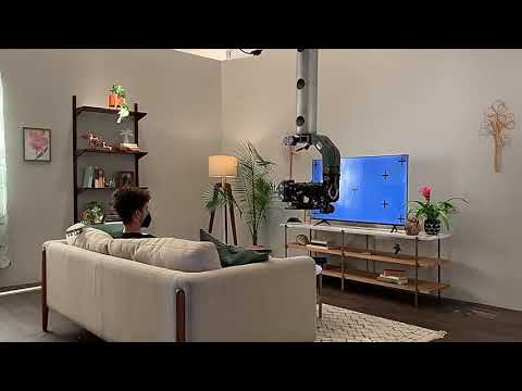 Graphlite Motion Control Crane doing a fast 720 degree camera move in a set