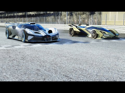 Bugatti Bolide vs Lamborghini V12 Vision GT at Monza Full Course