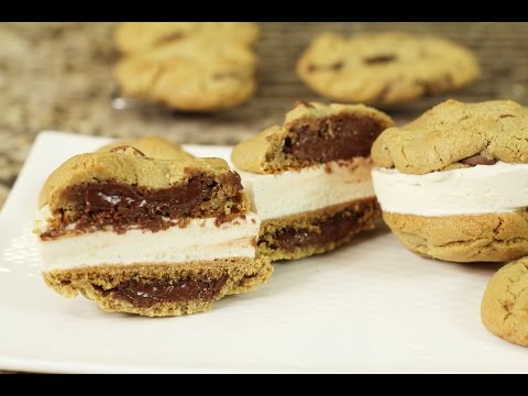 Nutella Chocolate Chip Cookie Ice Cream Sandwich by Rockin Robin