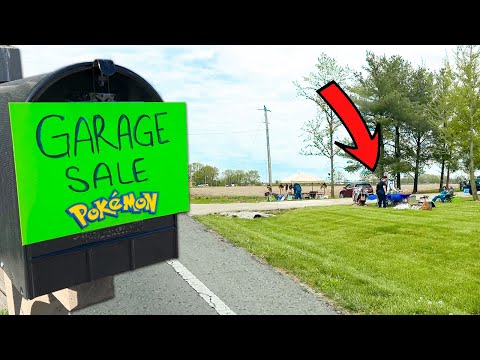Man Selling Pokemon Cards on the Side of the Road! (garage sale)