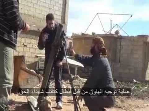 استهداف حاجز قلعة التل في منطقة الزبداني في ريف دمشق بقذائف الهاون من قبل كتيبة شهداء الحق