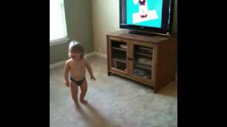 Five days old. Phoebe dancing