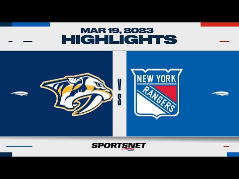 NHL Highlights | Predators vs. Rangers - March 19, 2023
