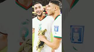 Achraf hakimi and hakim ziyech are celebrating because of an unforgetable win #hakimi #ziyech #maroc