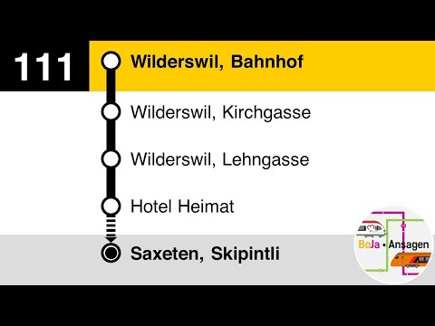 Postauto Ansagen | 111 Wilderswil - Saxeten | BoJa Ansagen