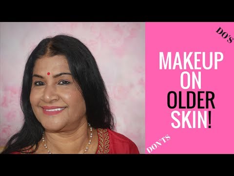 MAKEUP ON OLDER MATURE INDIAN / BROWN SKIN TUTORIAL | MY MOMS MAKEUP | NYX TOTAL CONTROL DROP Video