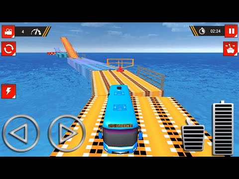 Impossible Bus Driving Master Simulator 3D#2 - Blue Color Bus Driving - Android Gameplayबस ड्राइविंग