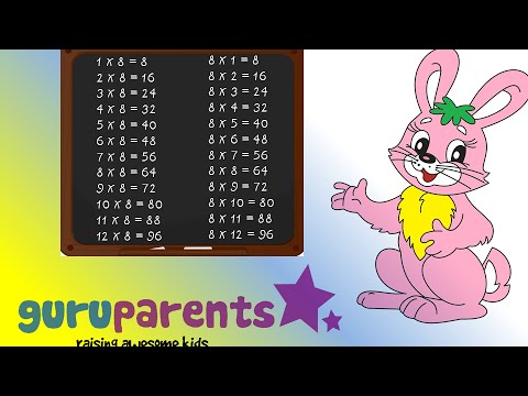Times tables song 8 - teach your child to count by 8. A math song for learning to count by 8