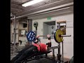 130kg bench press with close grip 10 reps for 5 sets easy,legs up