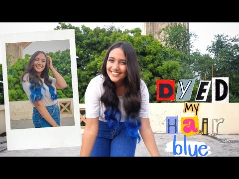 I dyed my hair BLUE at home!💙 | Streax ultralights...