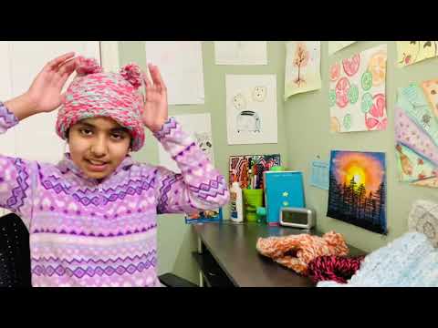 Easy Knitting | Finger Knitting | Beanie Hat with Ears| Beginners | Fun