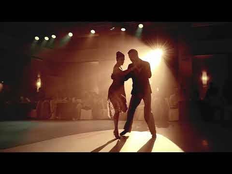  Alejandra Orozco  and  Luciano Brigante  are  dancing  to  the  tango  "  Soy aquel viajero  "  by  Carlos di Sarli  at  Tango Maya Festival  in  2024