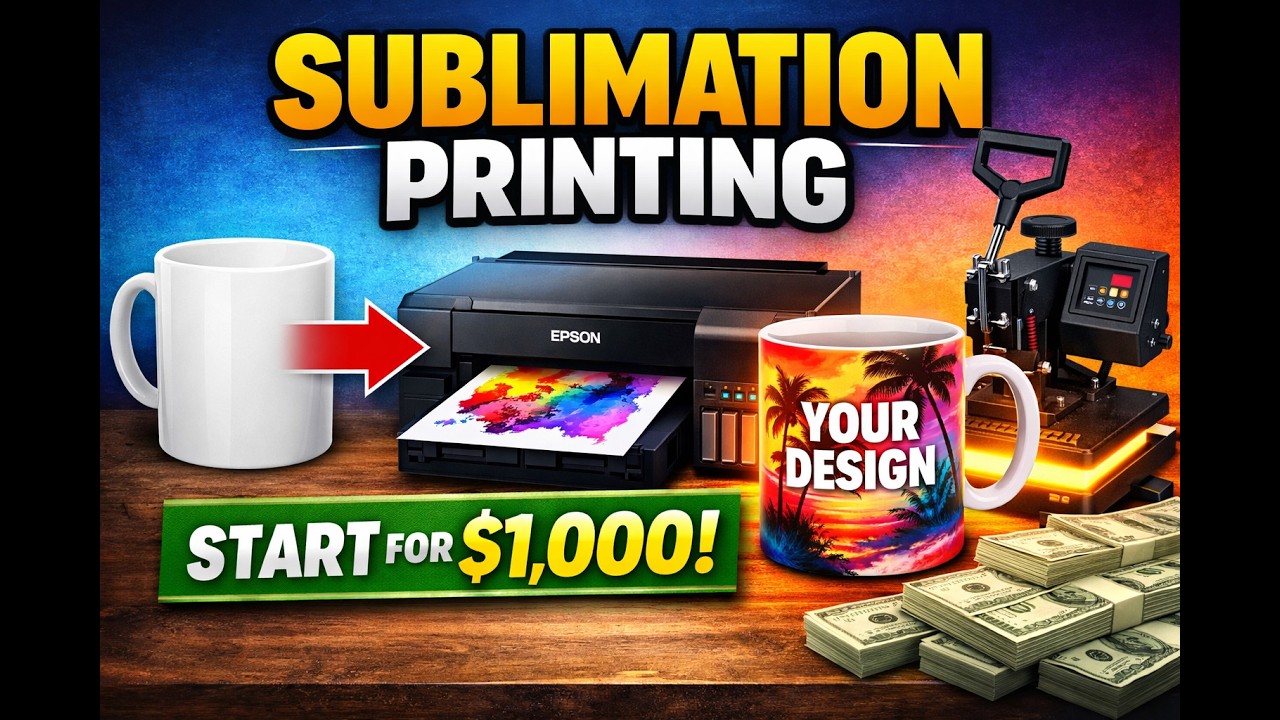 Start a Sublimation Printing Business at Home (Full Beginner Guide)