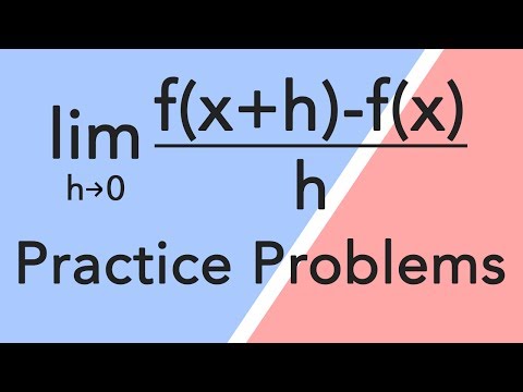 Derivatives using limit definition - Practice problems!