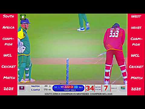 West Indies Champions vs South Africa Champions | WCL S2 2025 | Highlights @ICC #icc  #wcl2025 