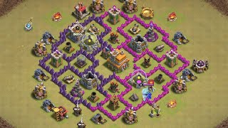 【クラクラ】ハイフリさんのドラゴンラッシュ TH7全壊